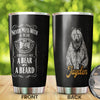 Camellia Persionalized Never Mess With A Bear Or A Beard Stainless Steel Tumbler - Customized Double - Walled Insulation Travel Thermal Cup With Lid