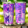 Camellia Personalized Butterfly Dreamcatcher Stainless Steel Tumbler - Double-Walled Insulation Vacumm Flask - For Thanksgiving, Memorial Day, Christians, Christmas Gift