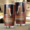 Camellia Personalized Horse Find My Soul Stainless Steel Tumbler - Double-Walled Insulation Vacumm Flask - Gift For Horse Lovers, Cowgirls, Cowboys, Perfect Christmas, Thanksgiving Gift