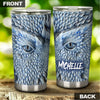 Camellia Personalized 3D Eye Dragon Stainless Steel Tumbler - Customized Double-Walled Insulation Travel Thermal Cup With Lid Gift For Dragon Lover