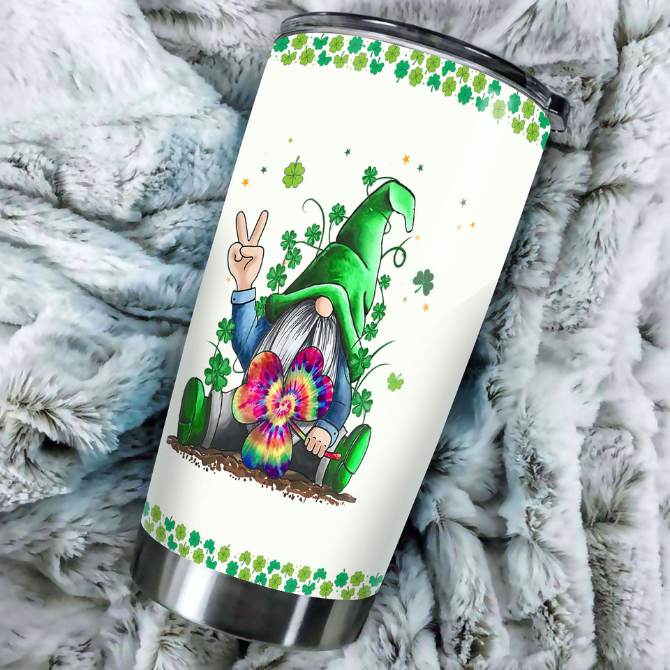 Camellia Personalized Hippie Gnomy Stainless Steel Tumbler-Double-Walled Insulation Travel Cup With Lid Gift For Chistmas 03