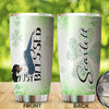 Camellia Personalized Black Queen Stainless Steel Tumbler - Double-Walled Insulation Vacumm Flask - Gift For Black Queen, International Women's Day, Hippie Girls