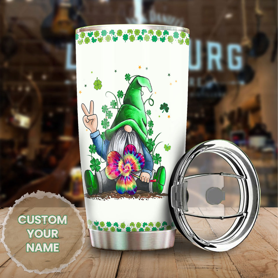 Camellia Personalized Hippie Gnomy Stainless Steel Tumbler-Double-Walled Insulation Travel Cup With Lid Gift For Chistmas 03