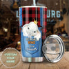Camellia Personalized Just A Girl Who Loves Elephants Stainless Steel Tumbler-Double-Walled Insulated Gift For Elephant Lover Animal Lover