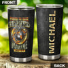 Camellia Personalized Marine Corps Proud To Have Served Marine Veteran Stainless Steel Tumbler-Sweat-Proof Double Wall Travel Cup With Lid