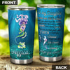 Camellia Personalized Mermaid Loving Letter From Mom To Daughter Stainless Steel Tumbler-Double-Walled Insulation Travel Cup With Lid