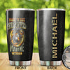Camellia Personalized Marine Corps Proud To Have Served Marine Veteran Stainless Steel Tumbler-Sweat-Proof Double Wall Travel Cup With Lid