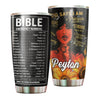 Camellia Personalized Black Woman God Says I Am Precious Stainless Steel Tumbler - Double-Walled Insulation Vacumm Flask - Gift For Black Queen, International Women's Day, Hippie Girls