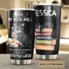 Camellia Personalized I Will Deal With You Later Once Upon A Time There Was A Girl Who Really Loved Book And Cat Stainless Steel Tumbler - Double-Walled Insulation Vacumm Flask - Gift For Nerds, Cat Lovers