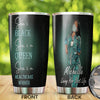 Camellia Personalized Black Nurse Stainless Steel Tumbler - Double-Walled Insulation Vacumm Flask - Gift For Black Queen, International Women's Day, Nurse's Day