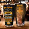 Camellia Personalized I Am Bible Believin Stainless Steel Tumbler-Double-Walled Travel Therma Cup With Lid