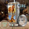 Camellia Personalized Horse Stainless Steel Tumbler - Double-Walled Insulation Vacumm Flask - Gift For Horse Lovers, Cowgirls, Cowboys, Perfect Christmas, Thanksgiving Gift 04