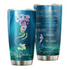 Camellia Personalized Mermaid Loving Letter From Mom To Daughter Stainless Steel Tumbler-Double-Walled Insulation Travel Cup With Lid
