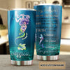 Camellia Personalized Mermaid Loving Letter From Mom To Daughter Stainless Steel Tumbler-Double-Walled Insulation Travel Cup With Lid