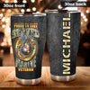 Camellia Personalized Marine Corps Proud To Have Served Marine Veteran Stainless Steel Tumbler-Sweat-Proof Double Wall Travel Cup With Lid