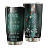 Camellia Personalized Black Nurse Stainless Steel Tumbler - Double-Walled Insulation Vacumm Flask - Gift For Black Queen, International Women's Day, Nurse's Day
