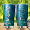 Camellia Personalized Mermaid Loving Letter From Mom To Daughter Stainless Steel Tumbler-Double-Walled Insulation Travel Cup With Lid