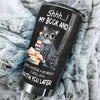 Camellia Personalized I Will Deal With You Later Once Upon A Time There Was A Girl Who Really Loved Book And Cat Stainless Steel Tumbler - Double-Walled Insulation Vacumm Flask - Gift For Nerds, Cat Lovers
