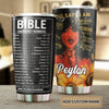 Camellia Personalized Black Woman God Says I Am Precious Stainless Steel Tumbler - Double-Walled Insulation Vacumm Flask - Gift For Black Queen, International Women's Day, Hippie Girls