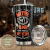 Camellia Personalized Native American Blood Runs Through My Veins Stainless Steel Tumbler-Double-Walled Insulation Travel Cup With Lid