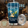 Camellia Personalized My Turtle Told Me I'm Fine Stainless Steel Tumbler-Thermal Flask Travel Therma Cup With Lid