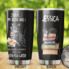 Camellia Personalized I Will Deal With You Later Once Upon A Time There Was A Girl Who Really Loved Book And Cat Stainless Steel Tumbler - Double-Walled Insulation Vacumm Flask - Gift For Nerds, Cat Lovers