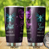 Camellia Personalized Butterfly Love Makes All Things Easy Stainless Steel Tumbler - Double-Walled Insulation Vacumm Flask - For Thanksgiving, Memorial Day, Christians, Christmas Gift