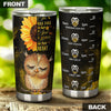 Camellia Personalized Owl She Has Fire In Her Soul Grace In Her Heart Stainless Steel Tumbler - Customized Double-Walled Insulation Travel Thermal Cup With Lid