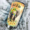 Camellia Personalized Elephant Let It Be Hippie Style Stainless Steel Tumbler-Double-Walled Insulation Cups With Lid Travel Mug