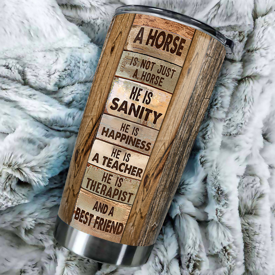 Camellia Persionalized 3D Horse Is A Best Friend Stainless Steel Tumbler - Customized Double - Walled Insulation Thermal Cup With Lid Gift For Horse Lover