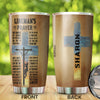 Camellia Personalized Faith Lineman's Prayer Stainless Steel Tumbler-Double-Walled Insulation Travel Cup With Lid