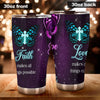 Camellia Personalized Butterfly Love Makes All Things Easy Stainless Steel Tumbler - Double-Walled Insulation Vacumm Flask - For Thanksgiving, Memorial Day, Christians, Christmas Gift