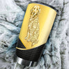 Camellia Personalized 3D Golden Dog Stainless Steel Tumbler - Customized Double-Walled Insulation Travel Thermal Cup With Lid Gift For Dog Lover