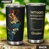 Camellia Personalized Tatooed Nutrition Facts Marmaid Stainless Steel Tumbler-Double-Walled Insulation Travel Cup With Lid
