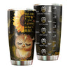 Camellia Personalized Owl She Has Fire In Her Soul Grace In Her Heart Stainless Steel Tumbler - Customized Double-Walled Insulation Travel Thermal Cup With Lid