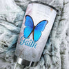 Camellia Personalized Butterfly Faith Stainless Steel Tumbler - Double-Walled Insulation Vacumm Flask - For Thanksgiving, Memorial Day, Christians, Christmas Gift