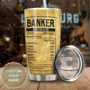 Camellia Personalized Banker Facts Stainless Steel Tumbler - Double-Walled Insulation Vacumm Flask - Gift For Christmas, Birthday, Thanksgiving, Bankers, Bank Tellers