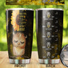 Camellia Personalized Owl She Has Fire In Her Soul Grace In Her Heart Stainless Steel Tumbler - Customized Double-Walled Insulation Travel Thermal Cup With Lid