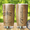 Camellia Personalized Dragonfly What A Wonderful World Stainless Steel Tumbler-Double-Walled Travel Therma Cup With Lid