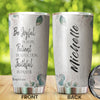 Camellia Personalized Bible Be Joyful In Hope Patient In Affliction Faithfull In Prayer Stainless Steel Tumbler - Customized Double-Walled Insulation Travel Thermal Cup With Lid Gift Fot Christian