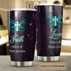 Camellia Personalized Butterfly Love Makes All Things Easy Stainless Steel Tumbler - Double-Walled Insulation Vacumm Flask - For Thanksgiving, Memorial Day, Christians, Christmas Gift