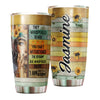 Camellia Personalized I Am The Storm Stainless Steel Tumbler-Double-Walled Insulation Travel Cup With Lid Gift For Girl