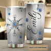 Camellia Personalized Wire Haired Silver Style Stainless Steel Tumbler - Customized Double-Walled Insulation Travel Thermal Cup With Lid Gift For Hairdresser Hair Stylist