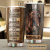 Camellia Persionalized 3D Horse Is A Best Friend Stainless Steel Tumbler - Customized Double - Walled Insulation Thermal Cup With Lid Gift For Horse Lover