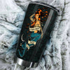 Camellia Personalized Tatooed Nutrition Facts Marmaid Stainless Steel Tumbler-Double-Walled Insulation Travel Cup With Lid