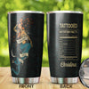 Camellia Personalized Tatooed Nutrition Facts Marmaid Stainless Steel Tumbler-Double-Walled Insulation Travel Cup With Lid