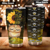 Camellia Personalized Owl She Has Fire In Her Soul Grace In Her Heart Stainless Steel Tumbler - Customized Double-Walled Insulation Travel Thermal Cup With Lid