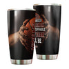 Camellia Persionalized 3D Basketball New Year Stainless Steel Tumbler - Customized Double - Walled Insulation Travel Thermal Cup With Lid Gift For Basketball Player