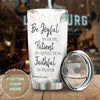 Camellia Personalized Bible Be Joyful In Hope Patient In Affliction Faithfull In Prayer Stainless Steel Tumbler - Customized Double-Walled Insulation Travel Thermal Cup With Lid Gift Fot Christian
