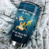 Camellia Personalized My Turtle Told Me I'm Fine Stainless Steel Tumbler-Thermal Flask Travel Therma Cup With Lid